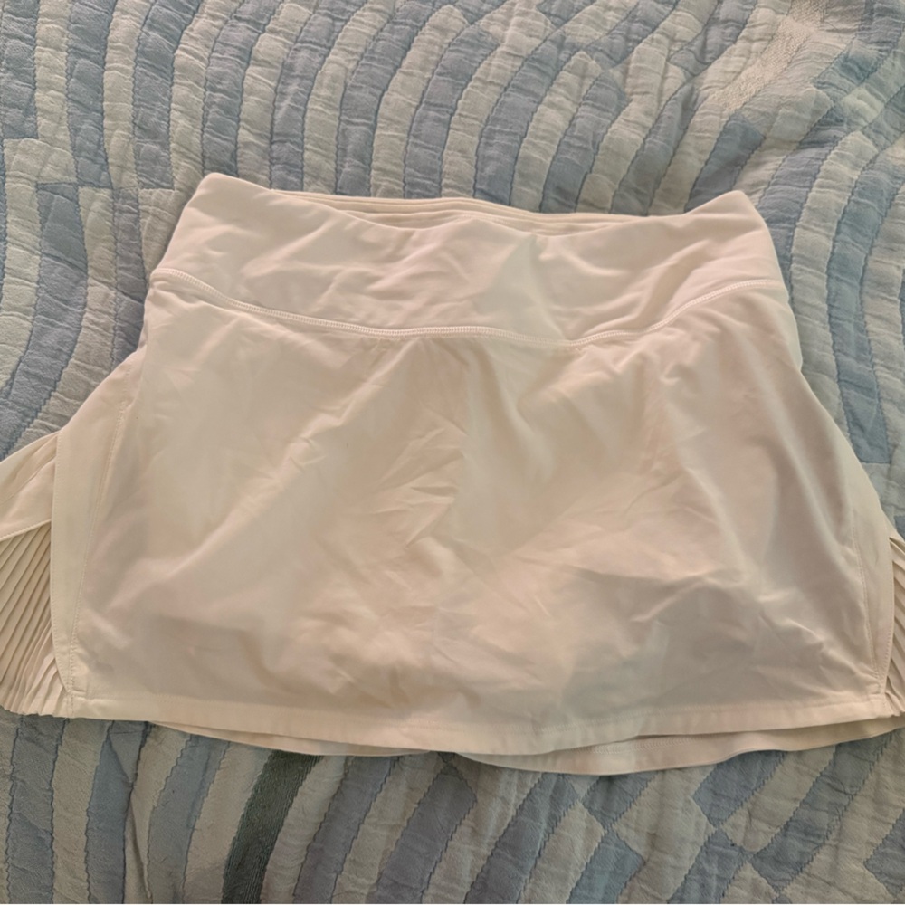 White Pleated Lululemon Skirt